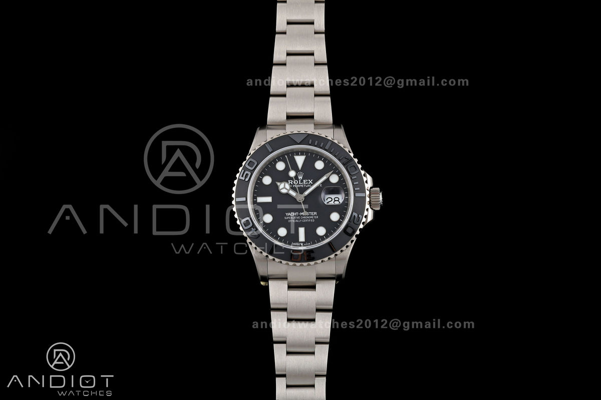Yacht-Master 226627 Titanium GMF 1:1 Best Edition Black Dial on Titanium Bracelet JH3235 (Free Sprung)